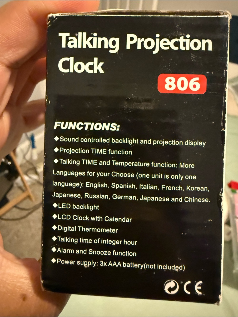 Talking Projection Clock - Picture 5 of 5